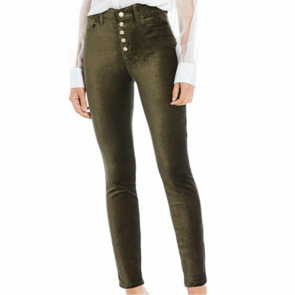 7 For All Mankind Dark Olive Skinny Pants